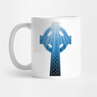 Radiant Blue Celtic Cross Mug